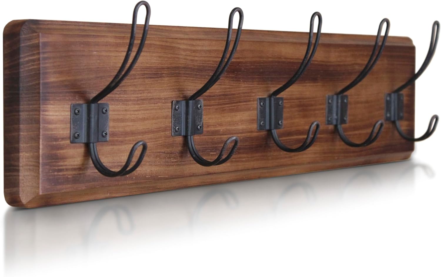 24" Dark Wash Pine Farmhouse Coat Rack