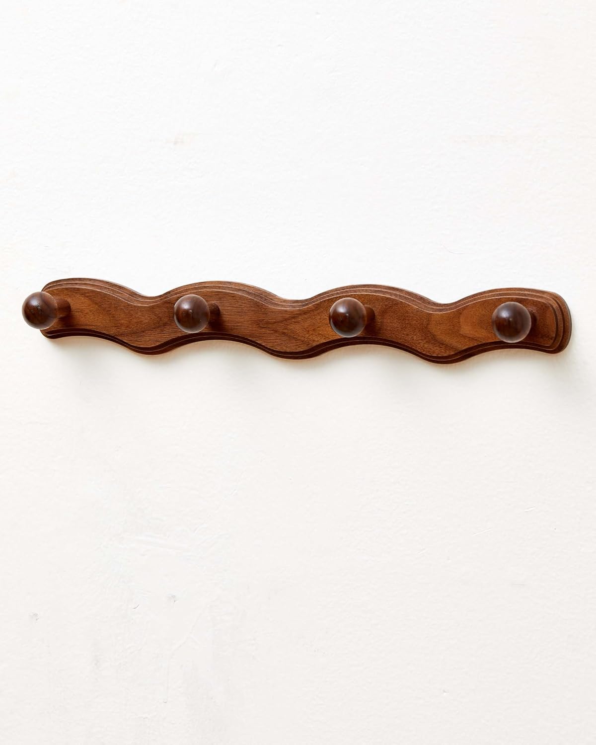 4Pack Walnut Wall Coat Hooks