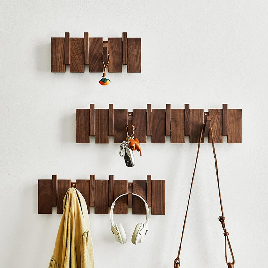 Walnut Wall Mount Coat Hooks