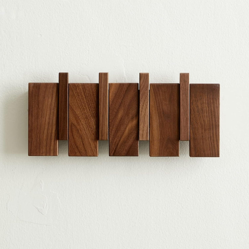 Walnut Wall Mount Coat Hooks