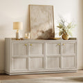Grey White Oak Wide 4-Door Sideboard