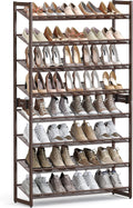 Set of 2 Stackable 4-Tier Bronze Metal Shoe Rack