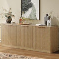 67" Fluted Oak 6-Door Sideboard