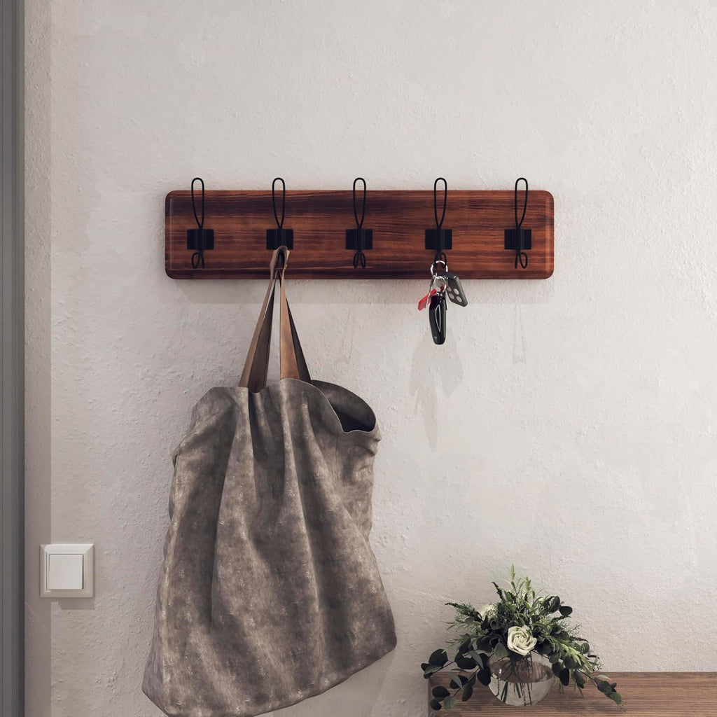 24" Dark Wash Pine Farmhouse Coat Rack