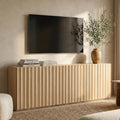 Light Oak Fluted Long Sideboard