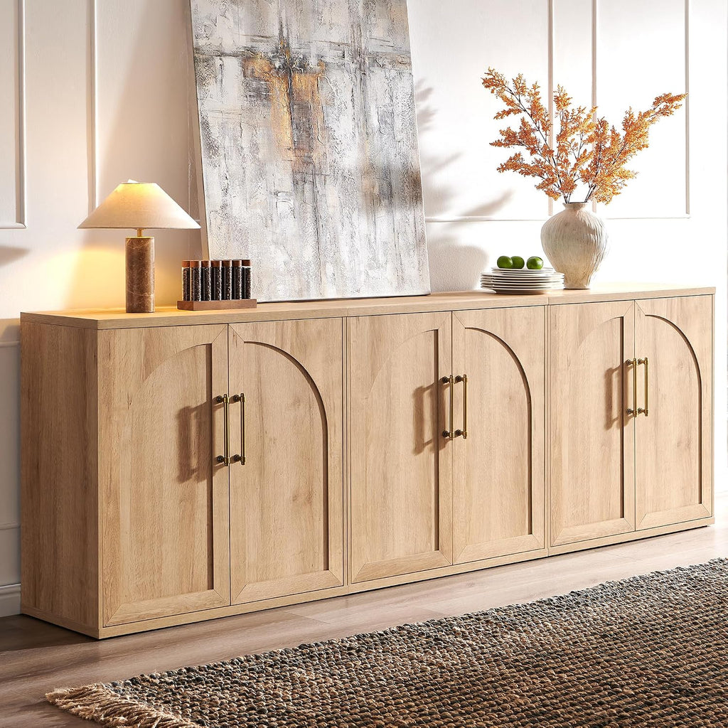 3pc Oak Arched Door Sideboard
