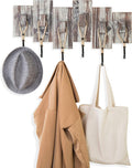 Torched Wood Nautical 6-Hook Coat Rack